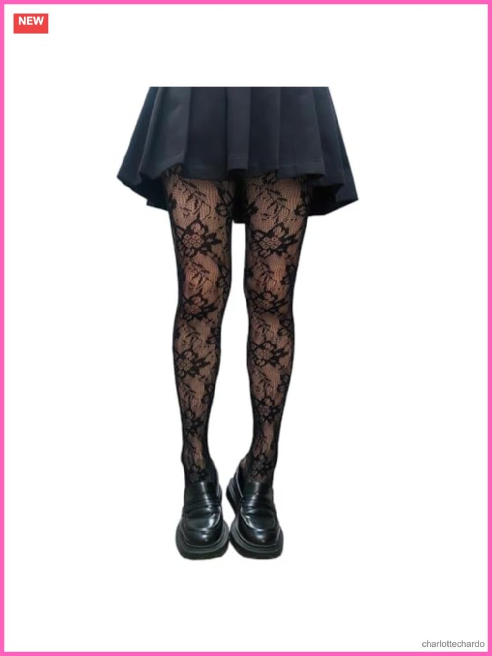 Women's High Waist Patterned Fishnet Tights Lace Goth Stockings